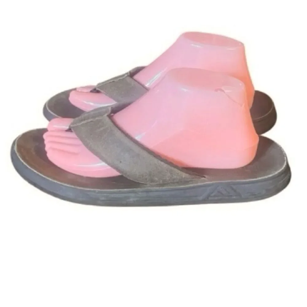 Reef Leather Tan Brown Slip On Sandal Flip Flop Shoes Men’s Sz 9